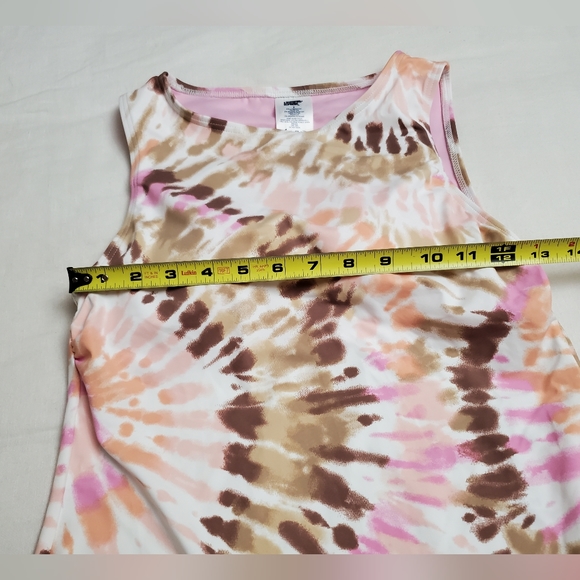 Lands End High Neck Tankini Swimsuit Top Tie Dye Pink Size 2 Built in Bra NWT - Picture 7 of 13